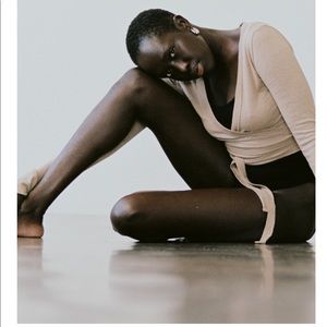 Ozma of California silk noil dance wrap top